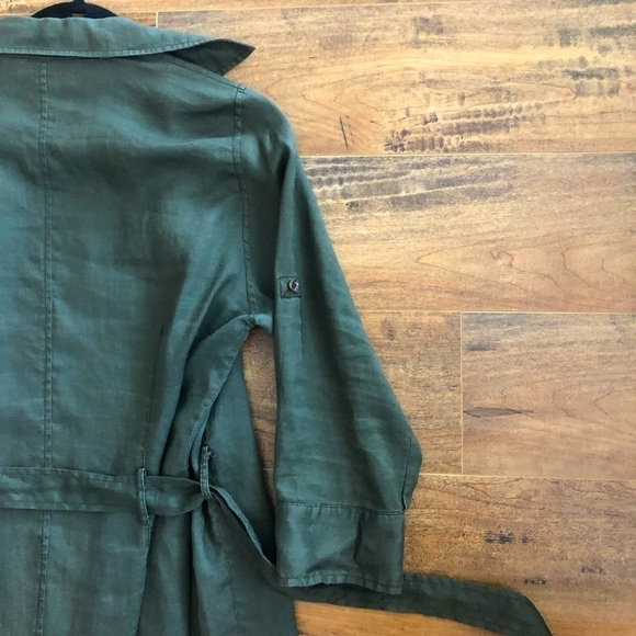 zara Blouse Olive Green Long Sleeve - Picture 9 of 12